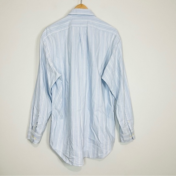 Ralph Lauren Blue Classic Striped Oxford Yarmouth Shirt 16.5 - Picture 7 of 7